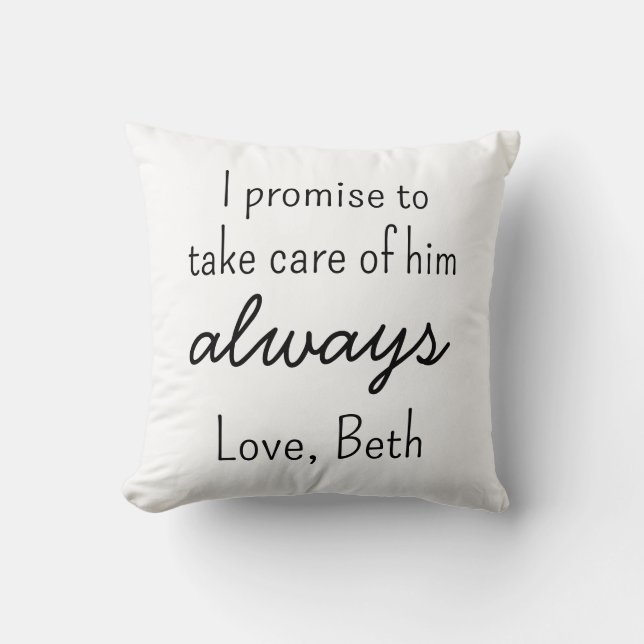 In-Law custom pillow - Personalized Wedding Keep (Front)