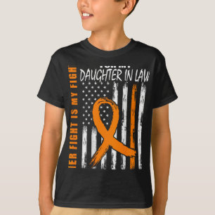 In Law Multiple Sclerosis Awareness Ms Flag On Bac T-Shirt