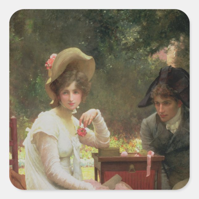 In Love, 1907 Square Sticker (Front)
