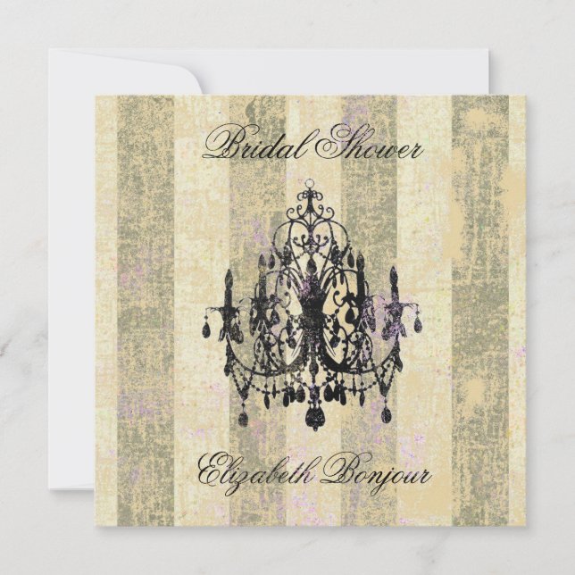 In Love Chandelier ~ Invitations (Front)