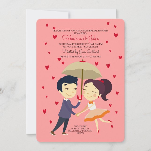 In Love Couples Shower Invitation (Front)