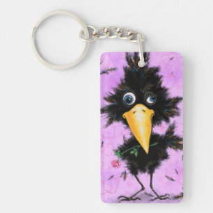 In Love Crow - Gentleman - Add Your Photo / Name Keychain