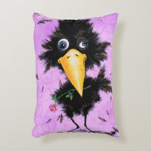 In Love Crow - Gentleman - Funny Accent Pillow (Front(Vertical))
