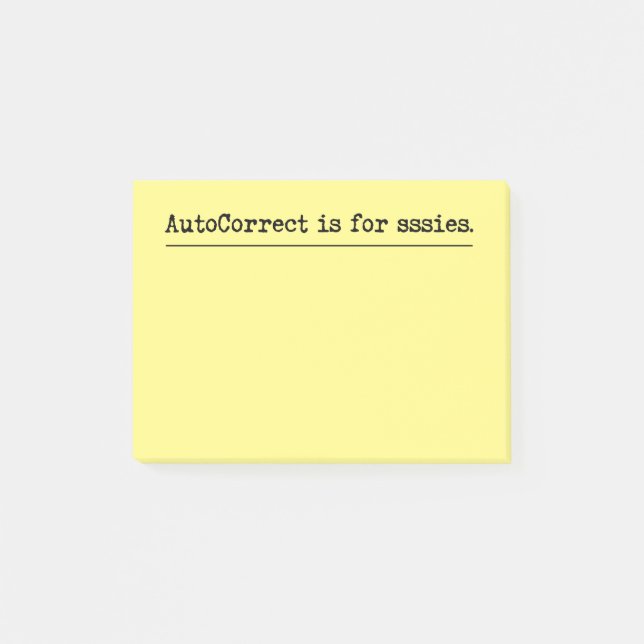 In Love/Hate with AutoCorrect  Post-it Notes (Front)
