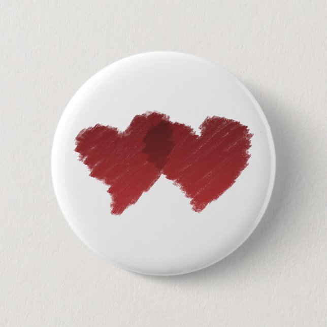 In Love Heart 2 Inch Round Button (Front)