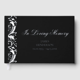 In Love Mémoire Funeral Memorial Foil Livre d'invi