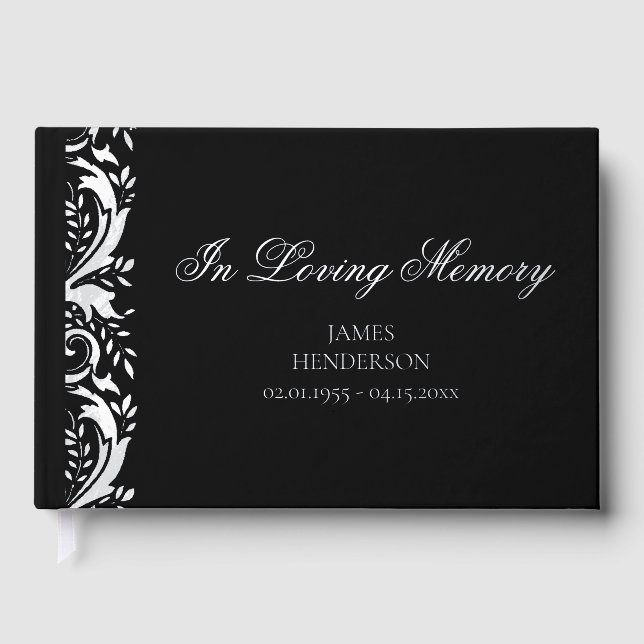 In Love Mémoire Funeral Memorial Foil Livre d'invi (Recto)