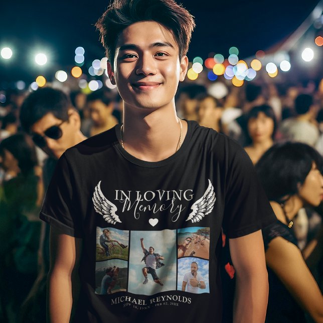 In Love Mémoire Souvenir Collage photo T-shirt (Créateur téléchargé)