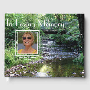 'In Love Memory' Creek Forest Photo Livre d'invité