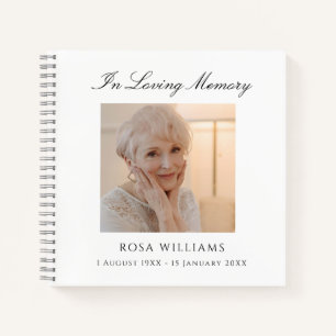In Love Memory Elegant Photo Funeral Livre d'or