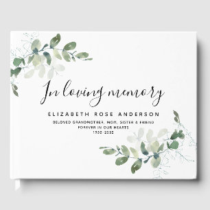 In Love Memory Eucalyptus Funeral Livre d'or