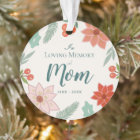 In Love Memory Mom Holiday Floral Cream Photo