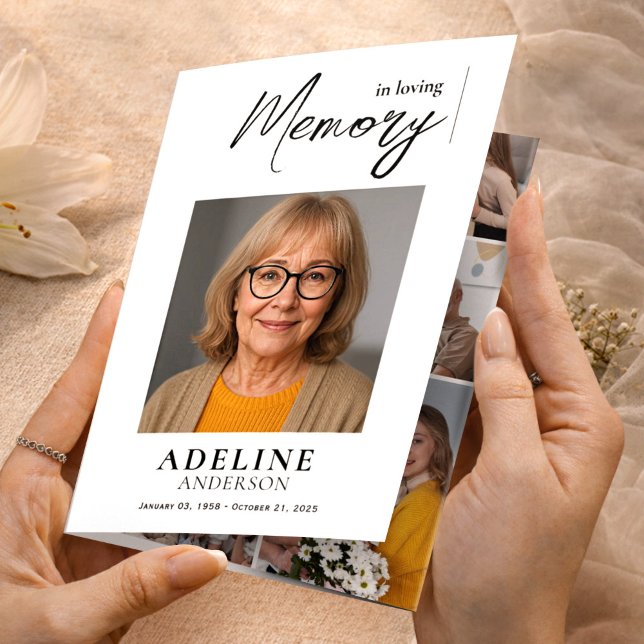 In Love Memory Nécrologie Photo Triple Funérailles (Créateur téléchargé)