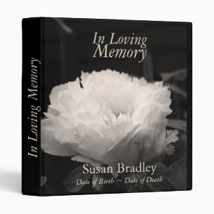 In Love Memory Peony Funeral Classeur du livre d'o