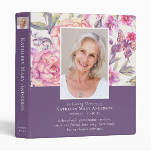 In Love Memory Photo Floral Memorial Classeur