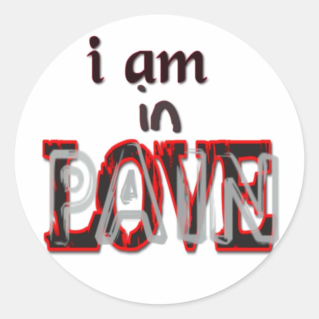 In Love Pain Sticker (Front)