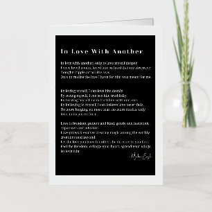 In love with another love poem foil greeting card