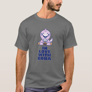 In Love With Boba Cute Bubble Milk Tea Japanese Ka T-Shirt