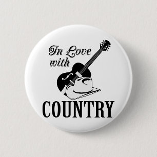 In love with country 2 inch round button