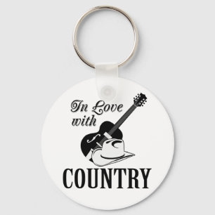 In love with country keychain
