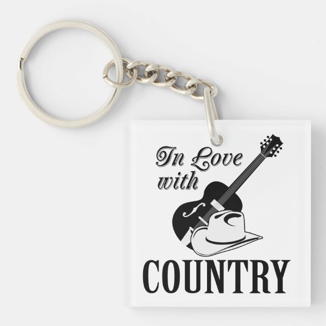 In love with country keychain (Front)