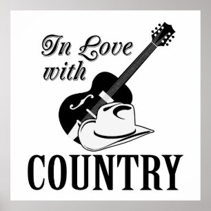 In love with country poster