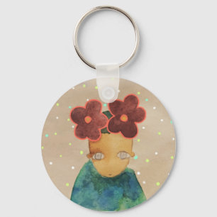 In love with flowers keychain
