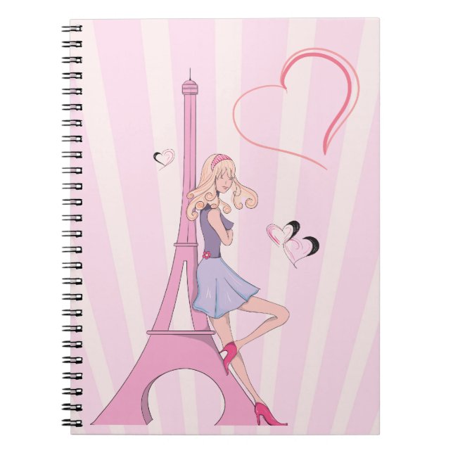 In Love With Paris  Notebook (Front)