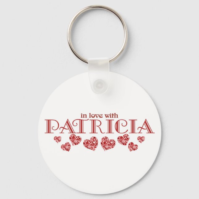 In love with Patricia Keychain (Front)