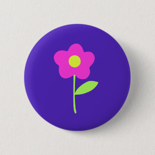 In love with pink flowers 2 inch round button