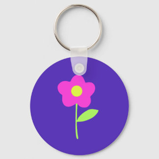 In love with pink flowers keychain
