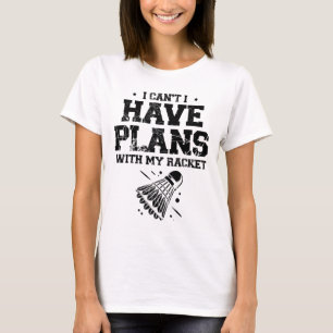 In Love With Shuttle Badminton Player Shuttle Rack T-Shirt