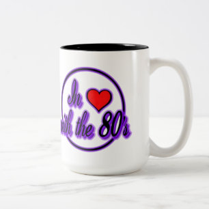 In Love With The 80's Retro Purple Logo Mug