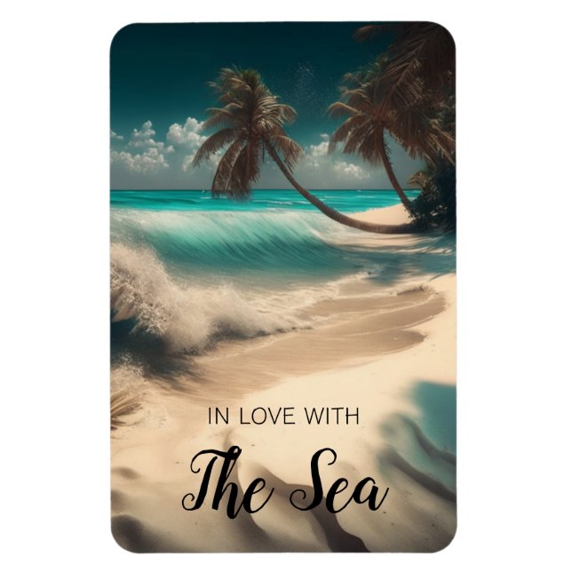 In Love with the Sea | Tropical Art Magnet (Vertical)