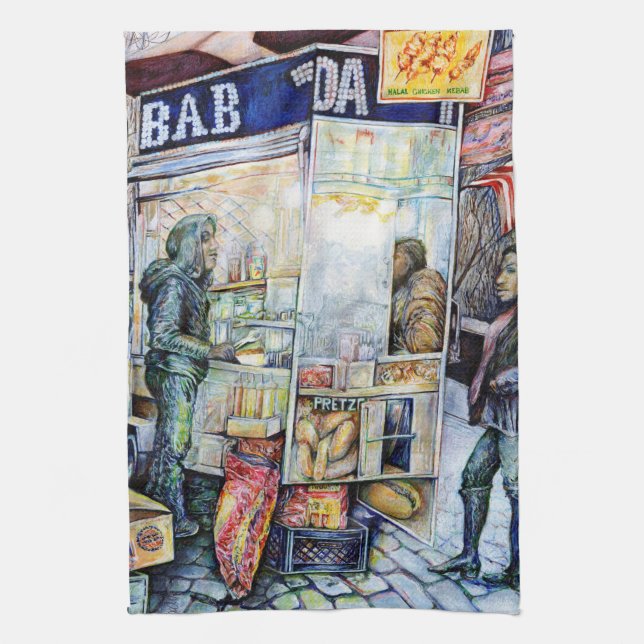 In Love with Trouble, And In Trouble with Love Kitchen Towel (Vertical)