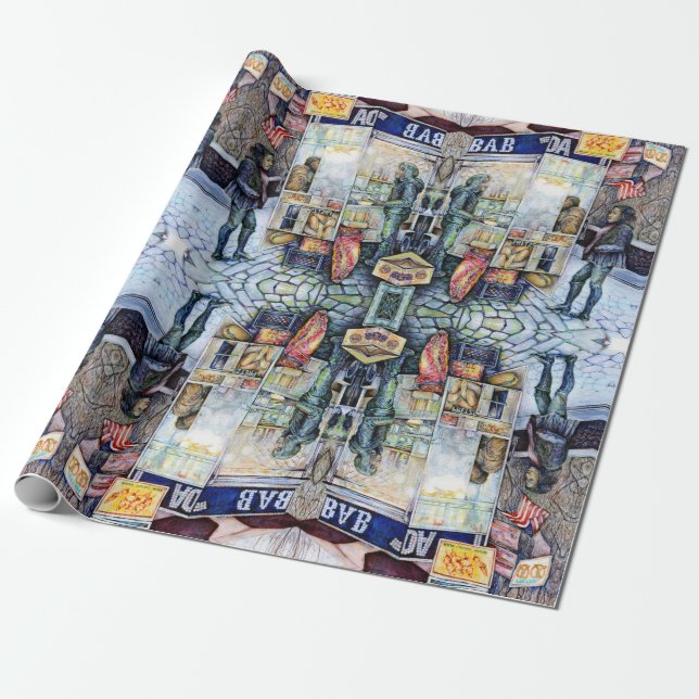 In Love with Trouble, And In Trouble with Love Wrapping Paper (Unrolled)