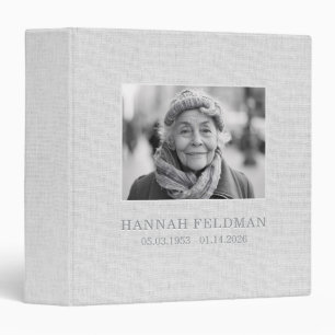 In Loving Memories Album Personalized Photo Linen Binder