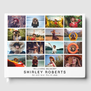 In Loving Memory 16 x Photo Collage Memorial Guest Book
