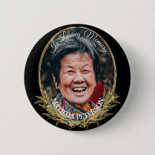 In Loving Memory 1 Photo Funeral 2 Inch Round Button