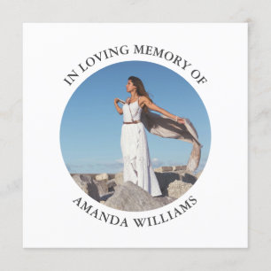 In Loving Memory 2 Photo Personalized Text Card