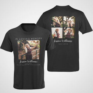 In Loving Memory   5 Photo Collage   Memorial T-Shirt