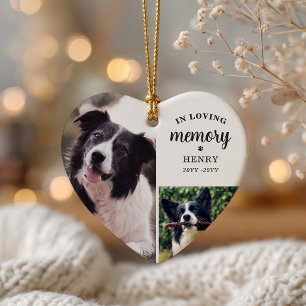 In Loving Memory 5 Photo Pet Memorial Ceramic Ornament