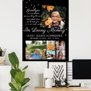 In Loving Memory   6 Photo Collage Funeral  Poster