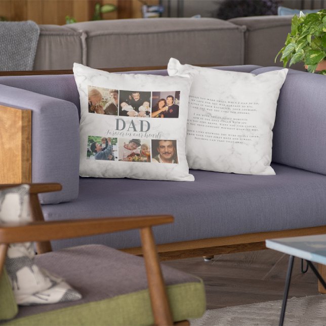 In Loving Memory | 6 Photo Collage Memorial Throw Pillow (Creator Uploaded)