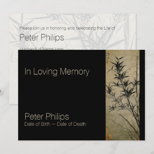 In Loving Memory Bamboo Funeral Announcement