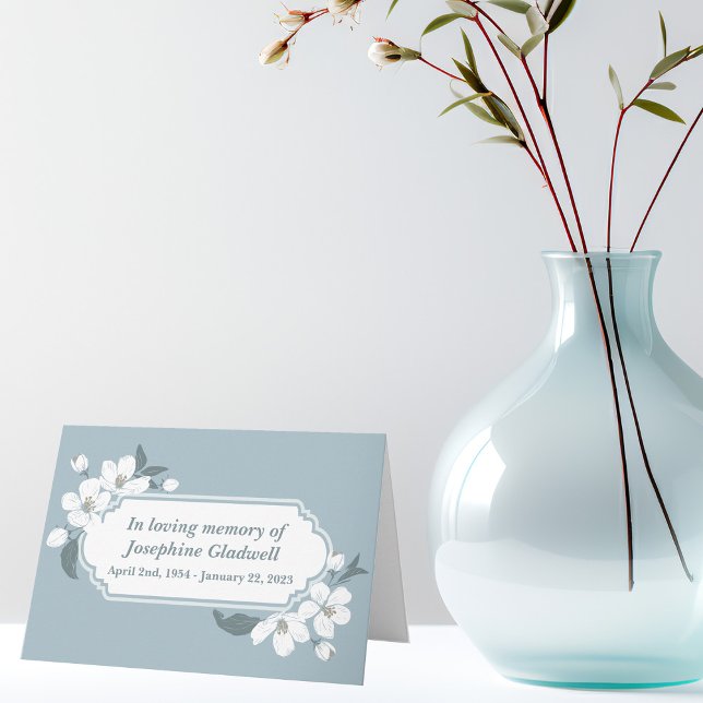 In Loving Memory Beautiful Floral Remembrance Card (Creator Uploaded)