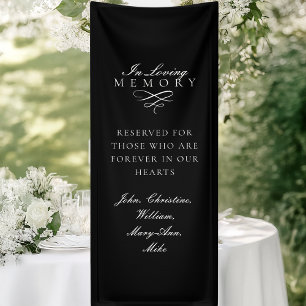 In Loving Memory! Black Wedding Memorial Banner