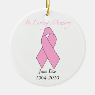 In Loving Memory, Breast Cancer Ceramic Ornament