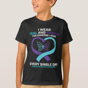 In Loving Memory Butterfly Dad Suicide Prevention  T-Shirt