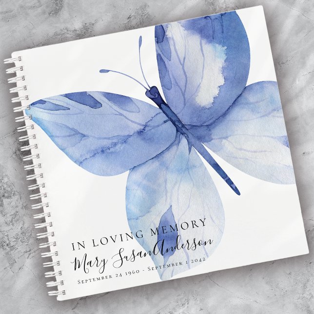In Loving Memory Butterfly Funeral Guest Book (Creator Uploaded)